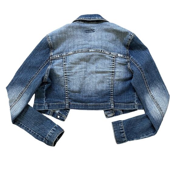 Sweet Vibes Bolero length jeans Jacket some distressing Size M runs small - Picture 3 of 10